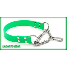 GatorStrap™ Martingale Collar 1 inch wide with chain and Stainless Steel Safety Spring Snap