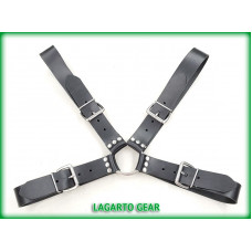 Latigo X-Chest Harness BLACK with 4 buckles 1.5 inch wide strap